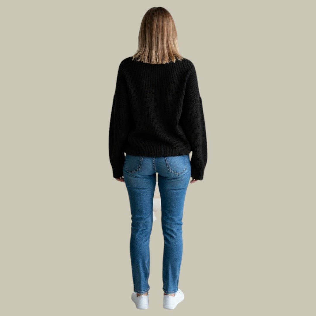 Women’s Relaxed Fit Turtleneck Sweater Cozy Winter Style 3