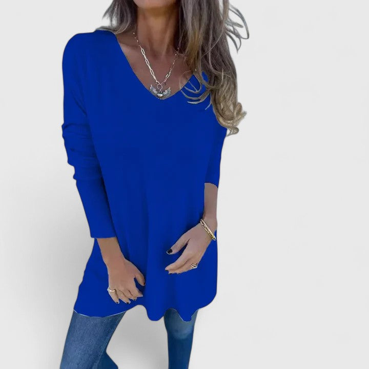 Women’s Relaxed Fit V-Neck Top Versatile Everyday Style 3