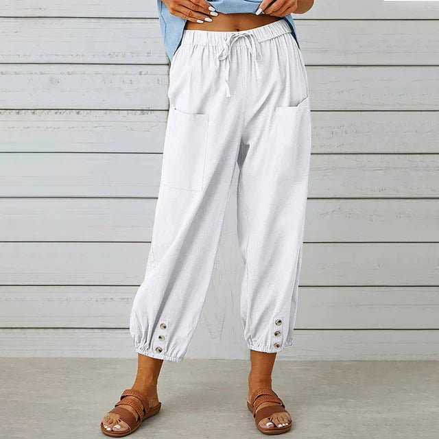 Women’s Relaxed High Waist Pants Comfortable Summer Style 6