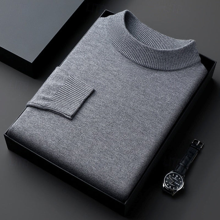 Women’s Ribbed High-Neck Sweater Slim Fit Casual Style 0