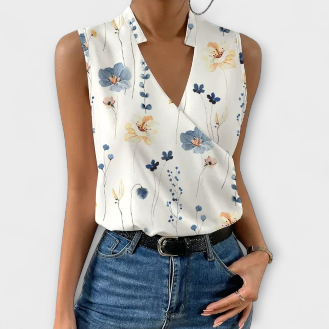 Women’s V-Neck Top Lightweight Summer Style 4