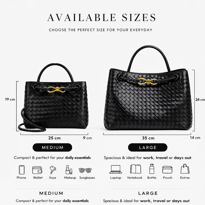 Women’s Woven Tote Bag Soft Vegan Leather Shoulder Design 3