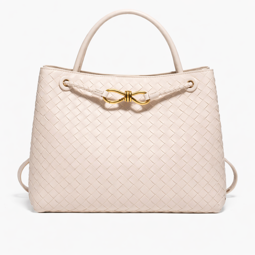 Women’s Woven Tote Bag Soft Vegan Leather Shoulder Design 5