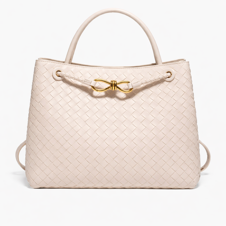 Women’s Woven Tote Bag Soft Vegan Leather Shoulder Design 5