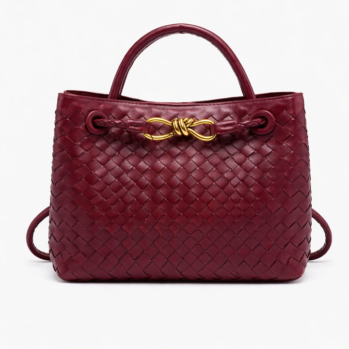 Women’s Woven Tote Bag Soft Vegan Leather Shoulder Design 7
