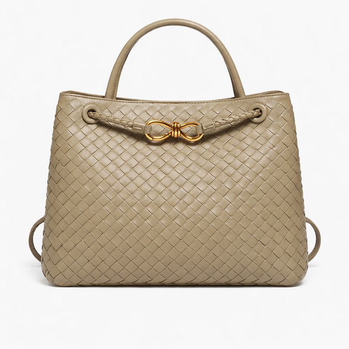 Women’s Woven Tote Bag Soft Vegan Leather Shoulder Design 9