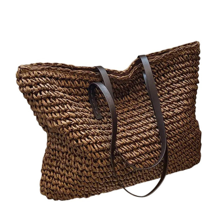 Women’s Woven Tote Bag Stylish Design for Work and Beach 1
