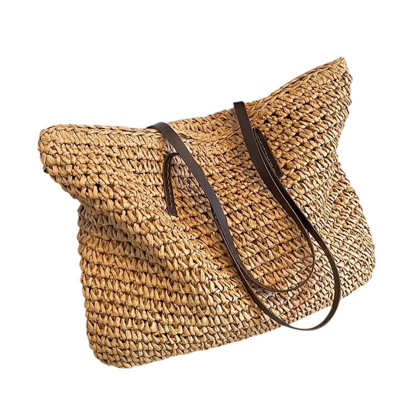 Women’s Woven Tote Bag Stylish Design for Work and Beach 2