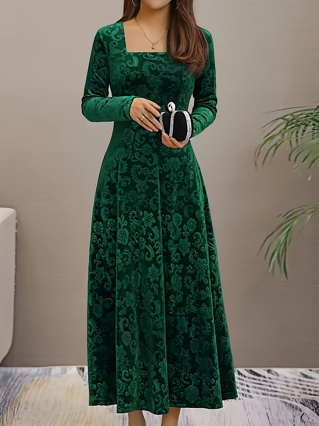 Amelia | Women’s Square Neck Party Dress