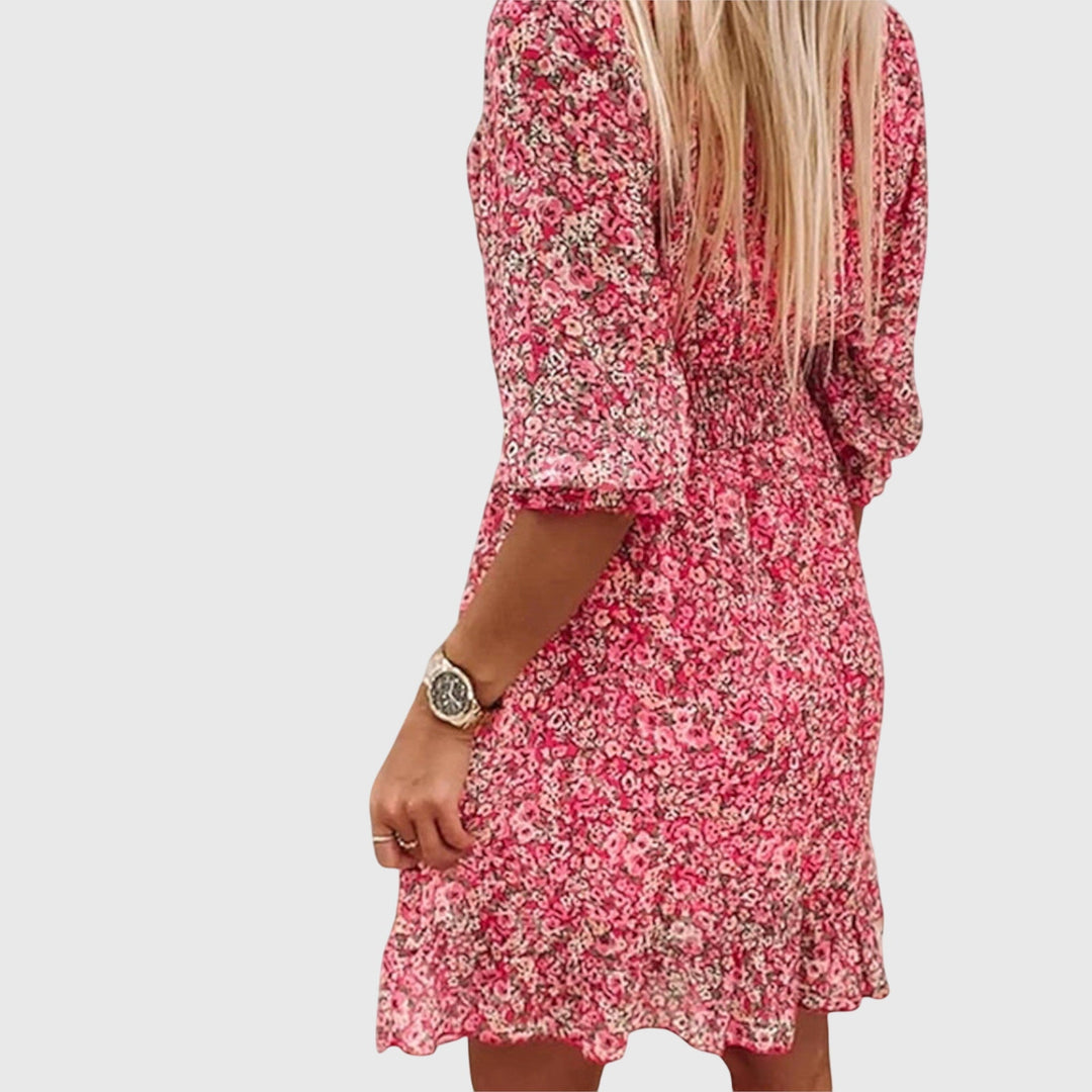 Elisa | Floral Puff Sleeve Dress